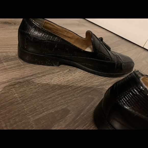 Stacy Adams Mens Alba Shoe,Size 10, Black, Drop Tassel Loafer, Great Condition - Picture 5 of 13